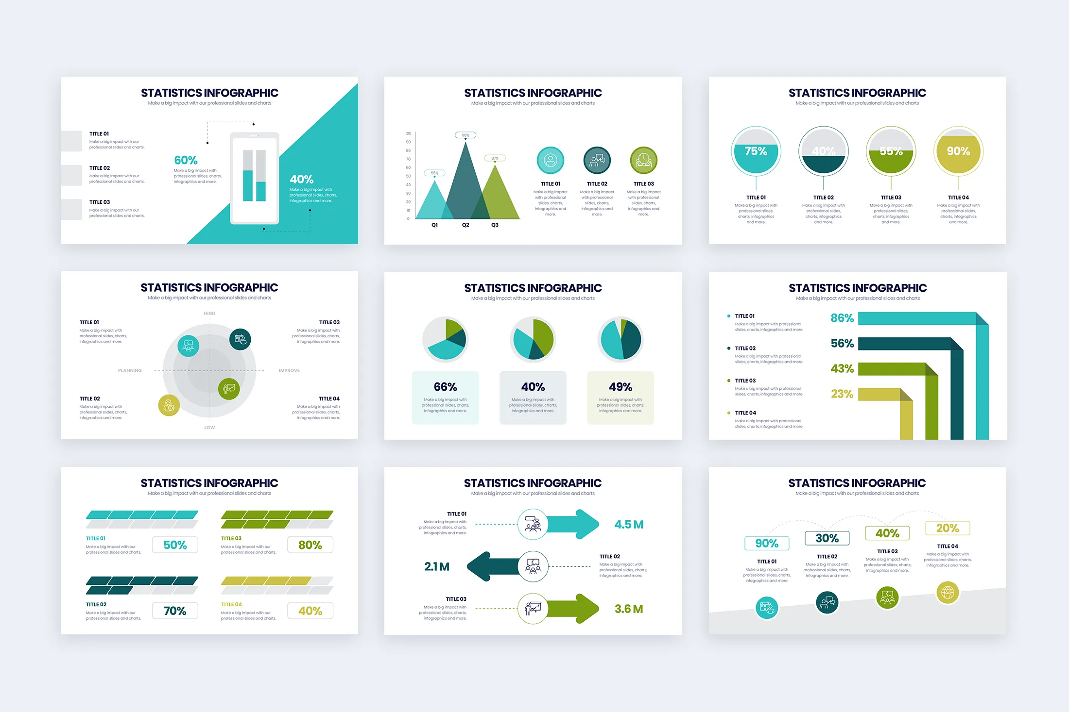 Statistics Google Slides Infographic Template