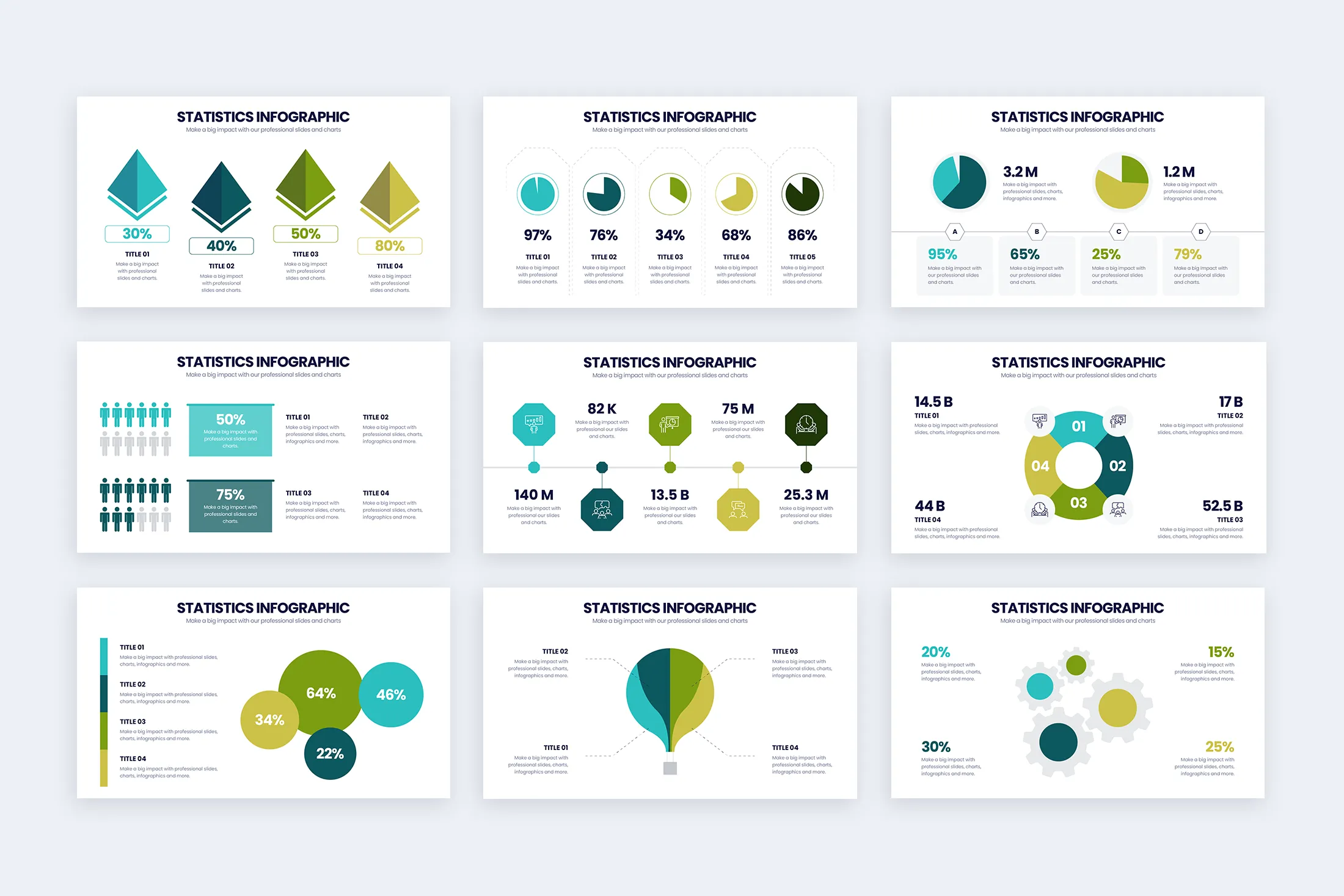 Statistics Google Slides Infographic Template