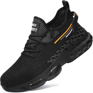 Steel Toe Shoes for Men Women Comfortable Lightweight Composite Toe Safety Work Shoes Cushion Indestructible Construction Sneakers 48 BlackGrey