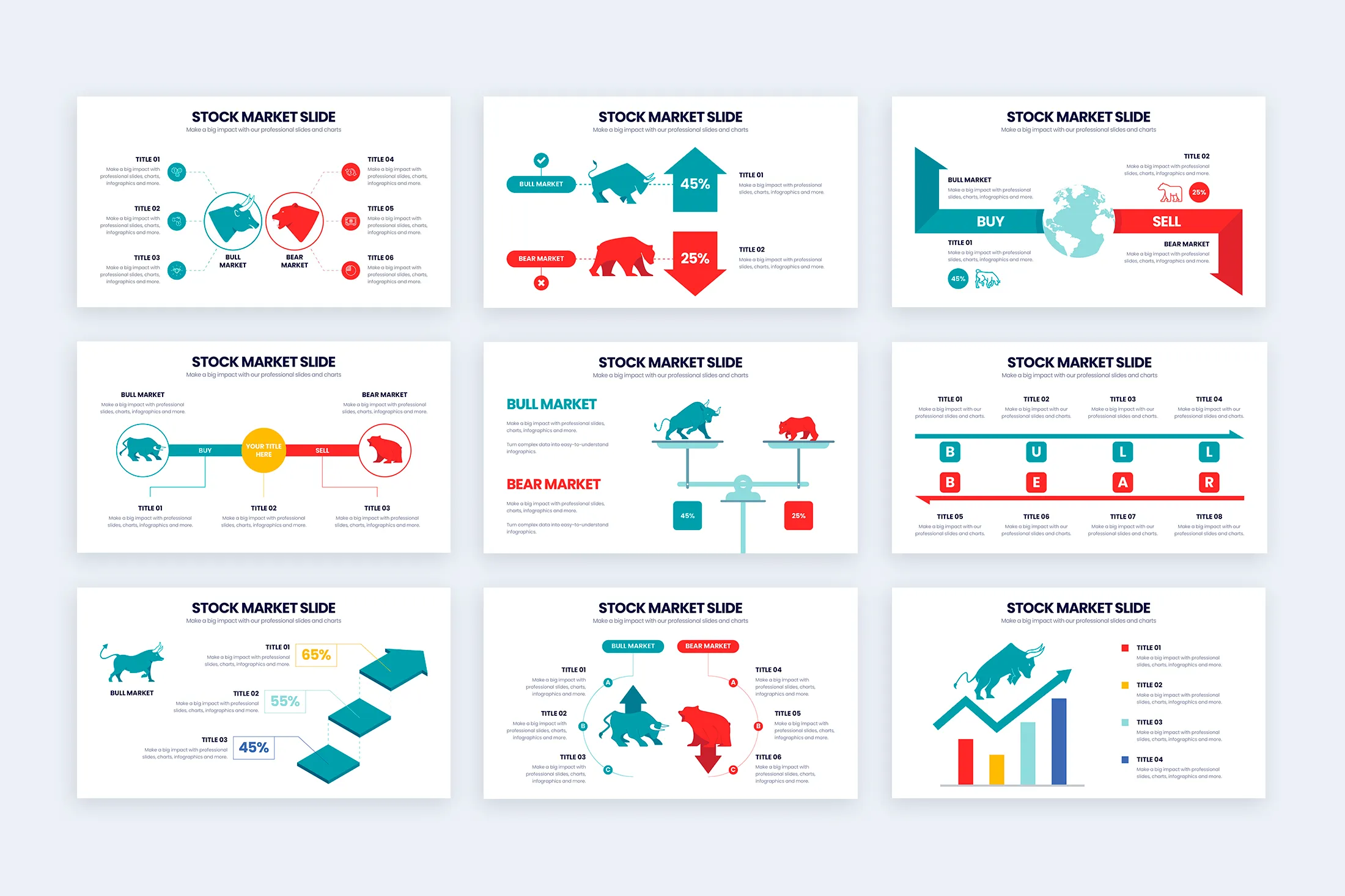 Stock Market Google Slides Infographic Template