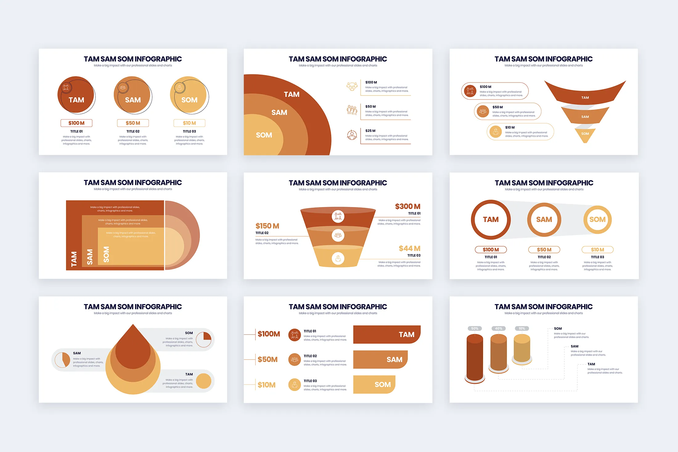 TAM SAM SOM Google Slides Infographic Template