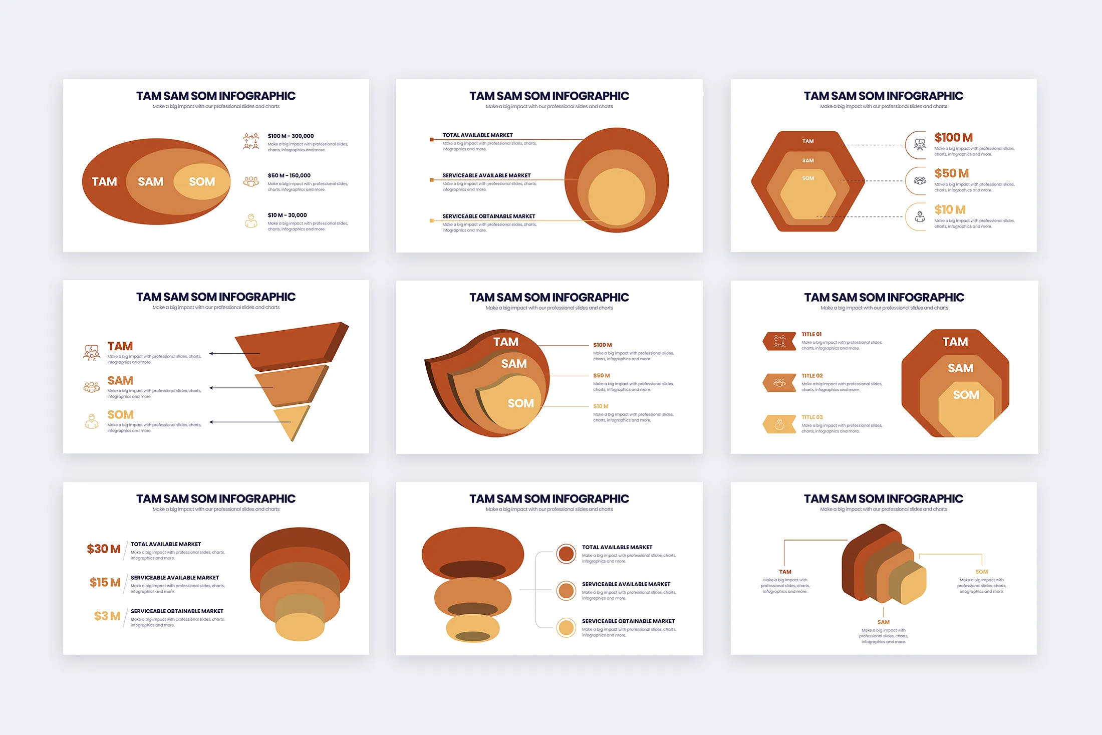 TAM SAM SOM Google Slides Infographic Template