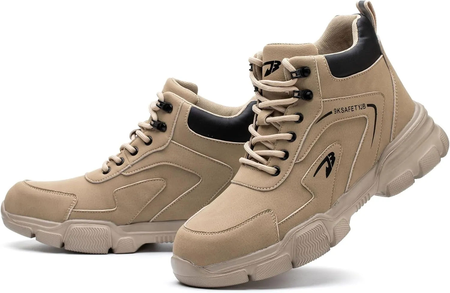 Tanleewa Steel Toe Boots for Men Non Slip Safety Boot Industrial Construction Comfortable Safety Work Shoes Indestructible Steel Toe Shoes