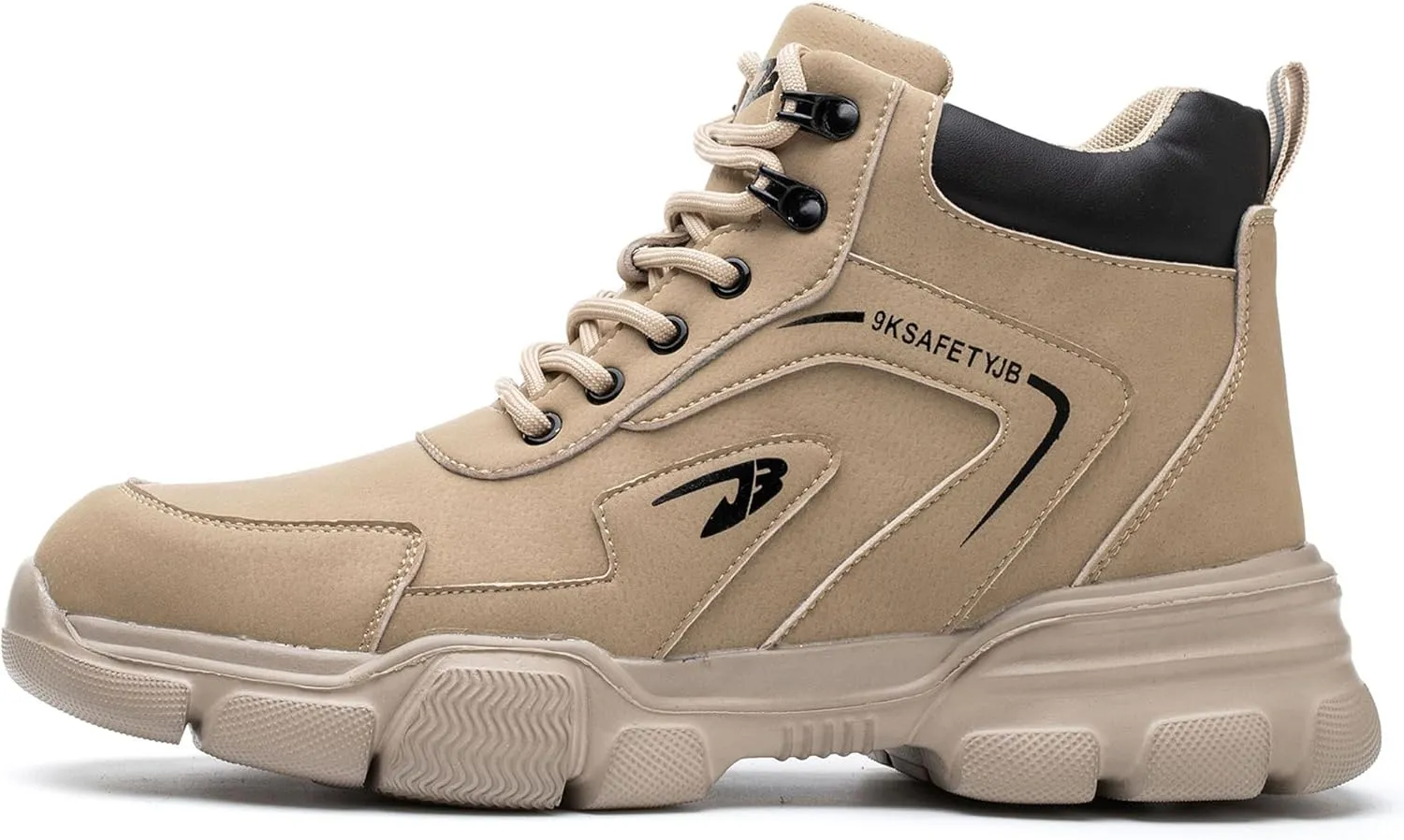 Tanleewa Steel Toe Boots for Men Non Slip Safety Boot Industrial Construction Comfortable Safety Work Shoes Indestructible Steel Toe Shoes