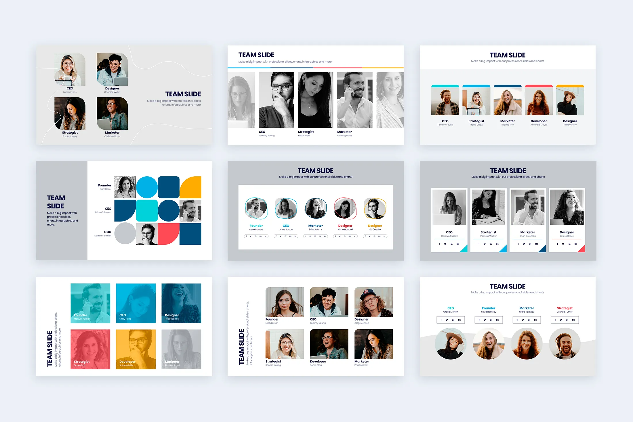 Team Slides Illustrator Infographic Template