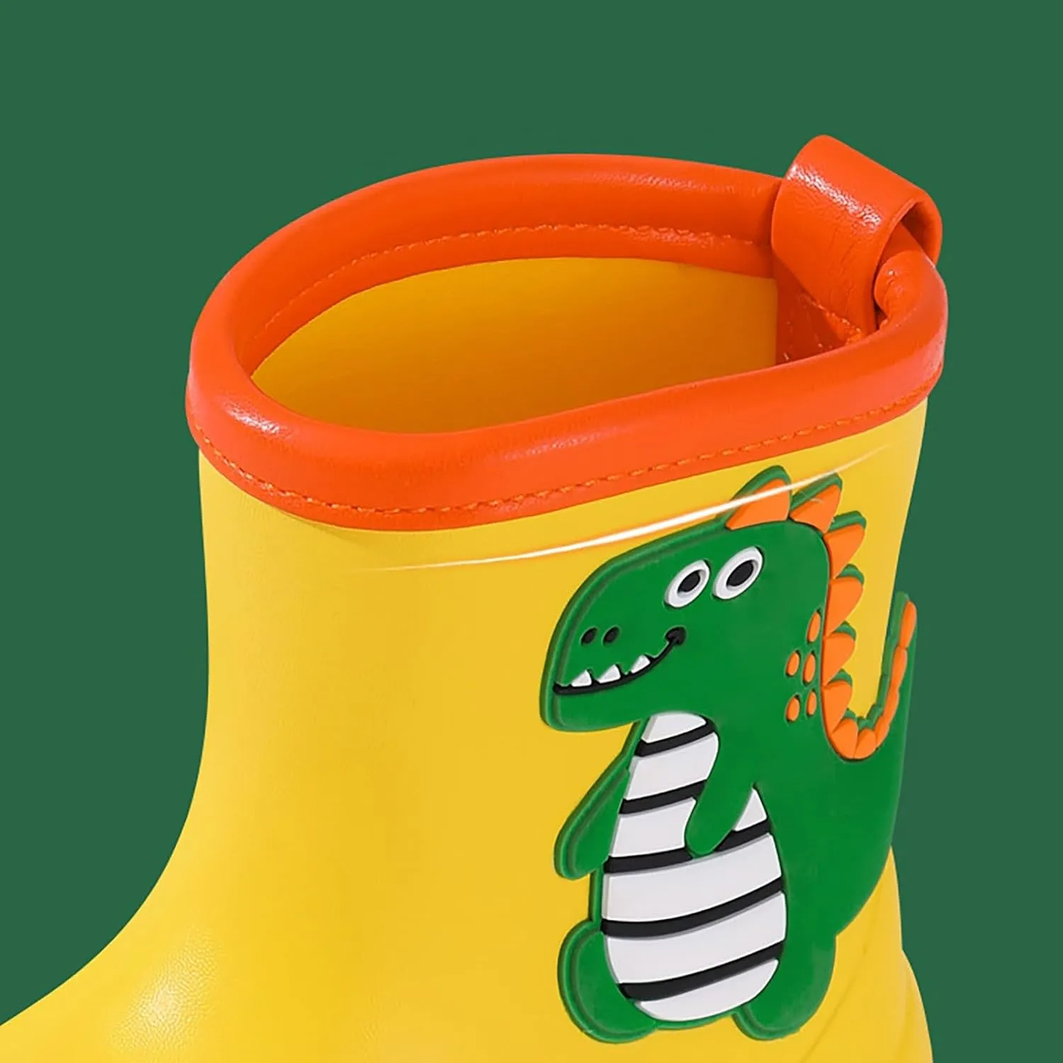 Toddler Baby Dinosaur Rain Boots Soft Rubber Non Slip Lightweight Slip On aterproof Rain Shoes Youth Boys Boots Size 8