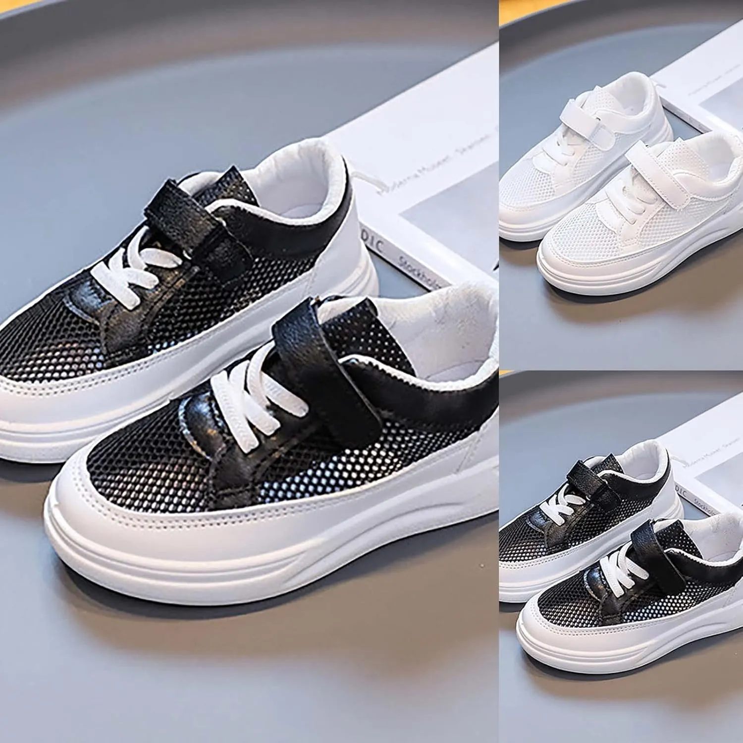 Toddler Kids Mesh Canvas Flats Single Breathable Lightweight Casual Slip On Shoes for Girls Canvas Sneakers Boys