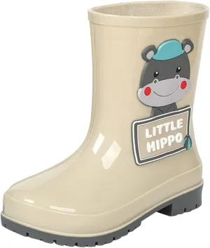 Toddler Rain Boots with Cute Cartoon Cow Kids Waterproof Rubber Boots for Girls Boys Soft Bottom Rain Boots
