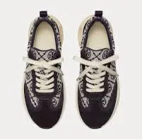 Tory Burch T Monogram Good Luck Trainer Sneakers Navy Blue T Monogram Size 11 M