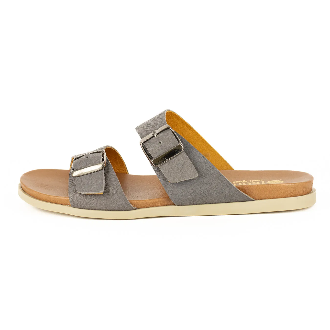 Uhuru : Ladies Leather Sandal in Ematite Ontario