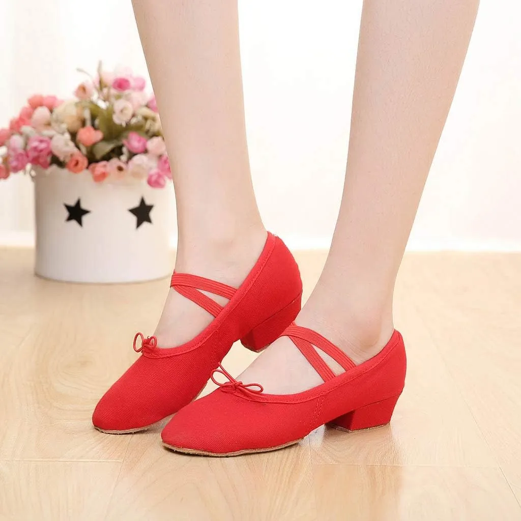 Women Ladies Dancing Prom Ballroom Latin Ballet Dance Singles Shoes Taupe Heels Women