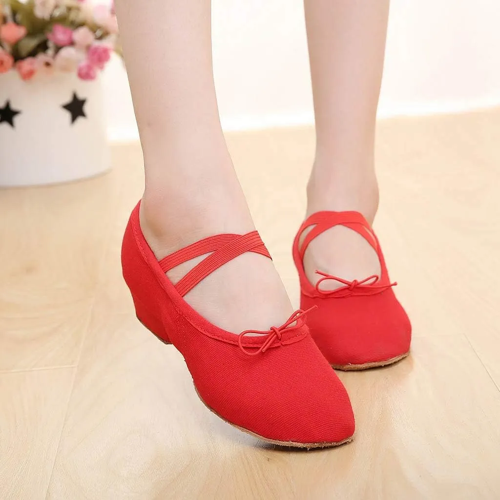 Women Ladies Dancing Prom Ballroom Latin Ballet Dance Singles Shoes Taupe Heels Women
