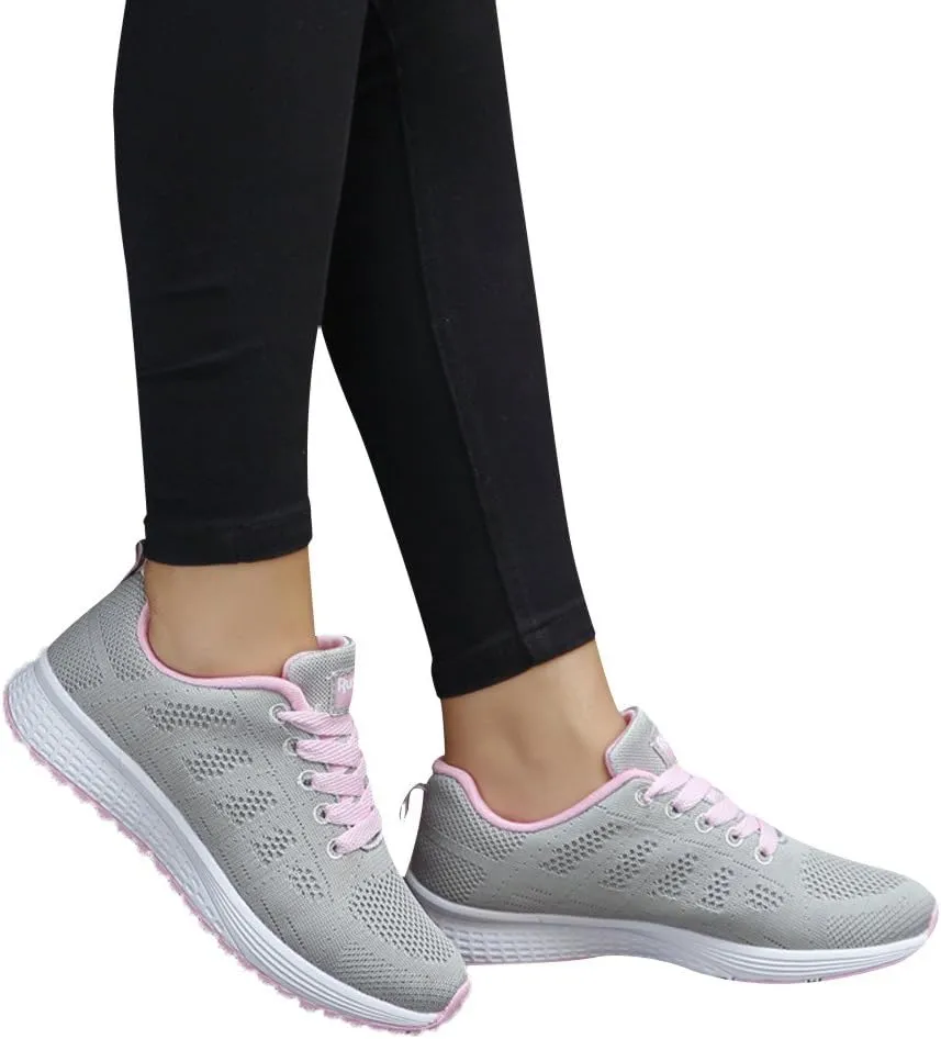 Women's Lace Up Road Running Shoes Wide Athletic Tennis Tennis Shoes Men Sport Casual Slip On Shoes Waterproof Sneakers Platform Tennis Shoe Cross Trainer Shoe