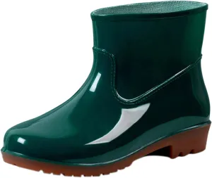 Womens Rain Boots Wide Calf Mens Grounded Footwear Black Booties Barefoot Shoes Casual Fall Women's Rubber Rain Boots Waterproof & Anti-slip Womens Boots Winter