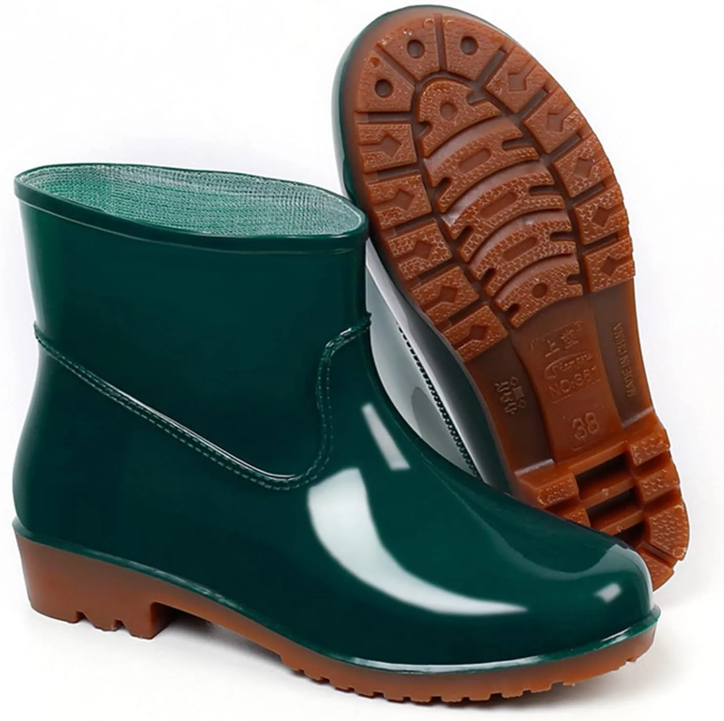 Womens Rain Boots Wide Calf Mens Grounded Footwear Black Booties Barefoot Shoes Casual Fall Women's Rubber Rain Boots Waterproof & Anti-slip Womens Boots Winter