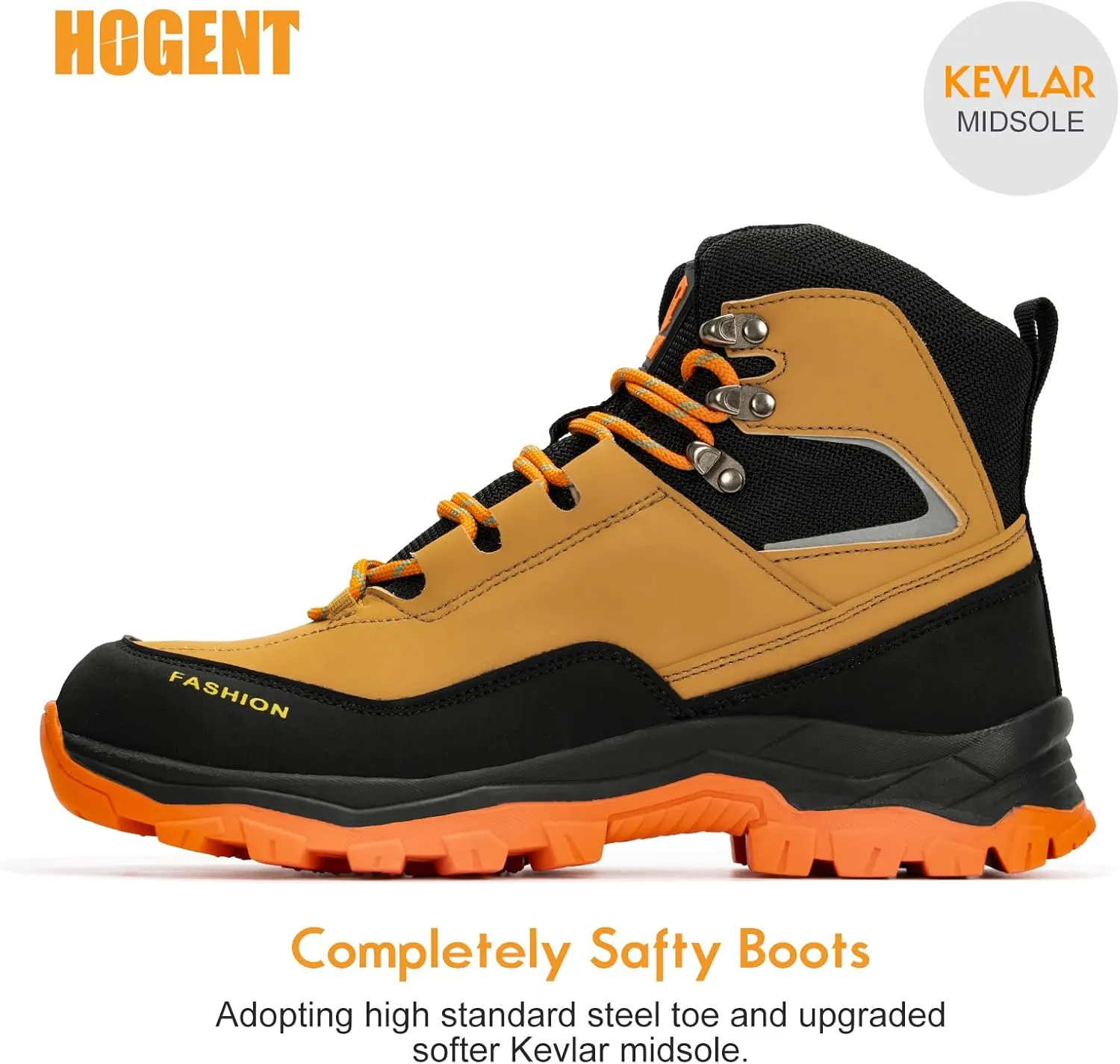 Work Boots for Men Steel Toe Boots Comfortable Breathable High Top Indestructible Safety Boots for Women Lightweight Safety Shoes Non Slip Work Shoes Industry Construction Waterproof Boots