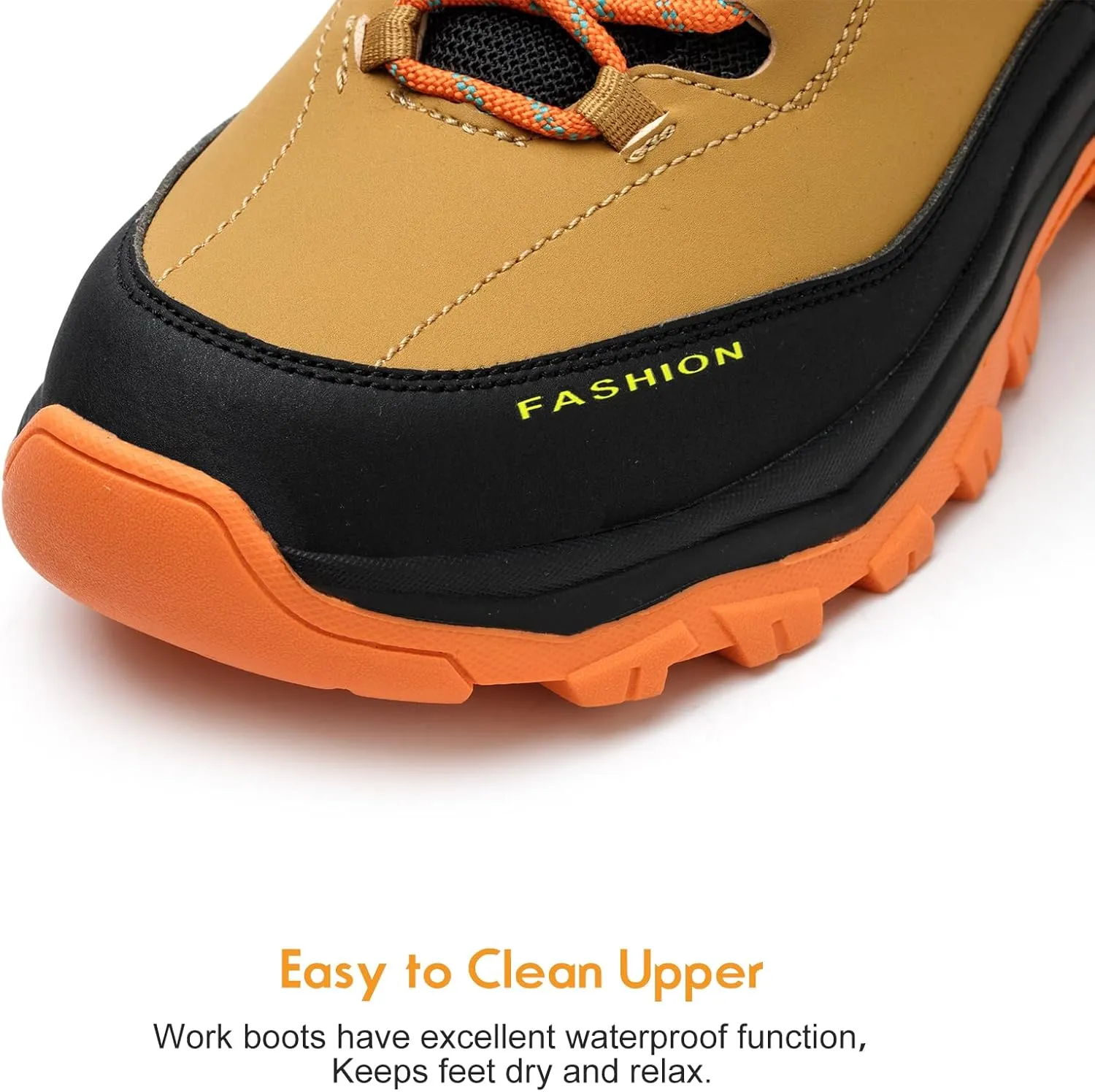 Work Boots for Men Steel Toe Boots Comfortable Breathable High Top Indestructible Safety Boots for Women Lightweight Safety Shoes Non Slip Work Shoes Industry Construction Waterproof Boots